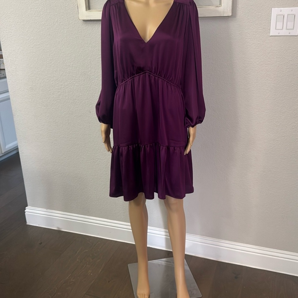Lilly Pulitzer Purple Long Sleeve V-Neck Sundress